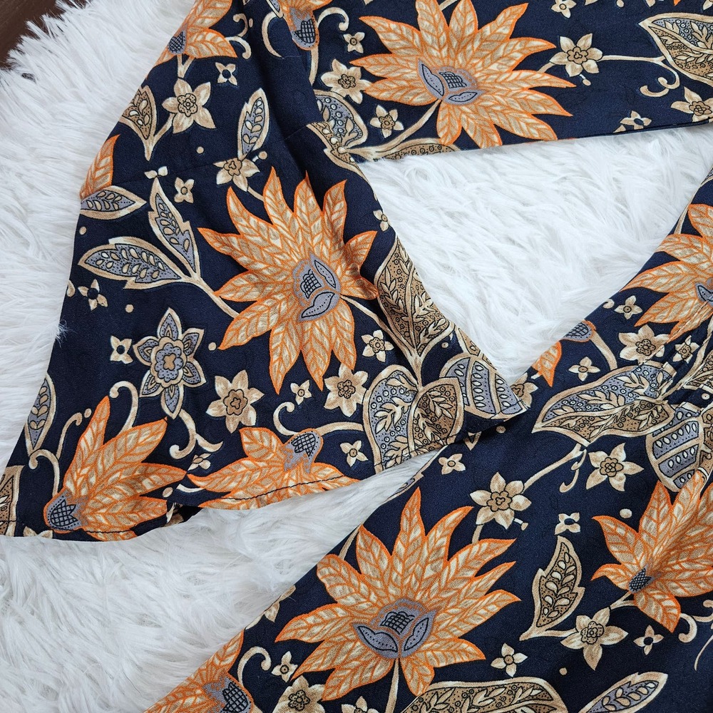 Revolve Tularosa Sz XS Himalayan Blue Floral Boho Flared Sleeve Mini Dress‎ - Picture 4 of 13